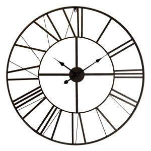 Kovové hodiny s římskými číslicemi - Ø 90*4 cm Clayre & Eef  - -