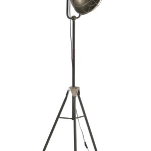 Kovově šedá kovová stojací lampa - 58*58*150 cm J-Line by Jolipa  - -