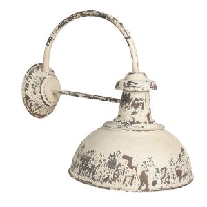 Krémová vintage nástěnná lampa s patinou Paulin - 47*30*40 cm Clayre & Eef  - -