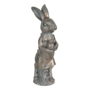 Metalická velikonoční dekorace králíka Métallique - 10*6*21 cm Clayre & Eef  - -