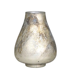 Mocca antik skleněná dekorační váza / svícen Vissia - Ø 20*26 cm Chic Antique  - -