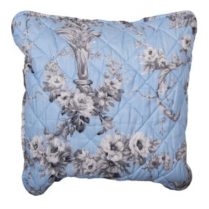 Modrý vintage povlak na polštář s květinami - 40*40 cm Clayre & Eef  - -