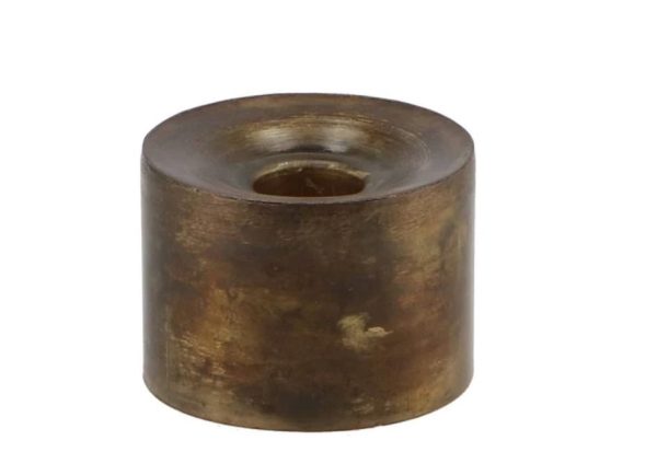 Mosazný antik kovový svícen Debra - Ø 6*5 cm daan kromhout  - -