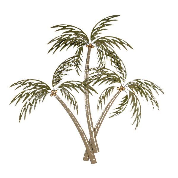 Nástěnná kovová dekorace palmy - 90*8*100 cm Clayre & Eef  - -