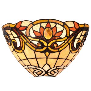 Nástěnná lampa Tiffany Fleur - 30*15*20 cm 1x E14 / Max 40W Clayre & Eef  - -