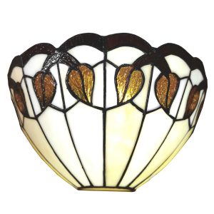 Nástěnná Tiffany lampa Helaine- 31*15*21 cm Clayre & Eef  - -