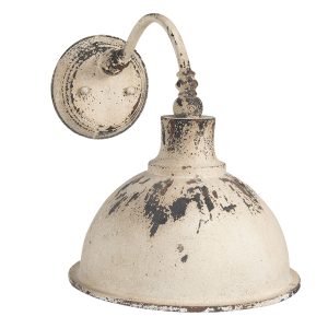 Nástěnná vintage bílá retro lampa Helene - 43*28*31 cm Clayre & Eef  - -