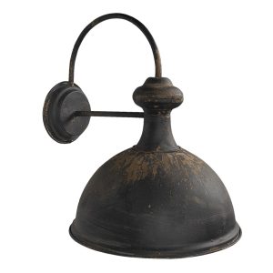 Nástěnná vintage černá retro lampa Helene - 43*35*44 cm Clayre & Eef  - -
