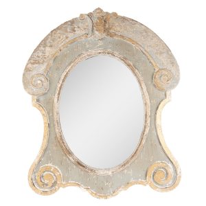 Nástěnné dřevěné vintage zrcadlo French s patinou - 69*3*84 cm Clayre & Eef  - -