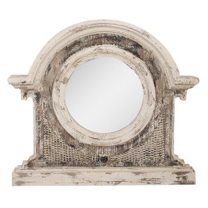 Nástěnné hnědé dřevěné zrcadlo Avolio - 89*8*82 cm Clayre & Eef  - -