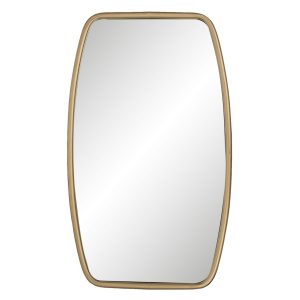 Nástěnné zrcadlo se zlatým kovovým rámem - 35*3*60 cm Clayre & Eef  - -
