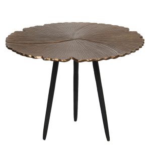 Odkládací stolek s vějířovitým designem Coquilles – Ø 50*36 cm Clayre & Eef  - -