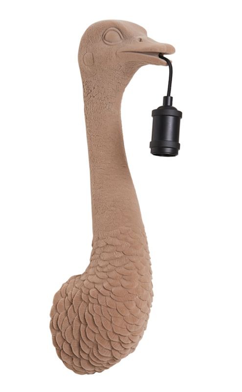 Písková nástěnná lampa pštros Ostrich velvet sand - 18*15*57 cm / E27 Light & Living  - -