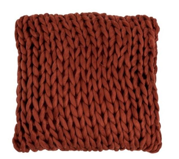 Pletený vínový polštář Tricot - 40*40 cm J-Line by Jolipa  - -