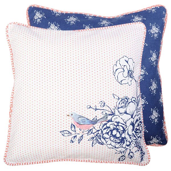 Povlak na polštář Rose Garden Blue - 40*40 cm Me&Marie  - -