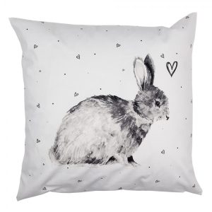 Povlak na polštář s králíčkem a srdíčky Bunnies in Love - 45*45 cm Clayre & Eef  - -
