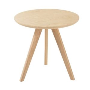 Přírodní dřevěný odkládací stolek Scandinavian - Ø 50*49cm J-Line by Jolipa  - -
