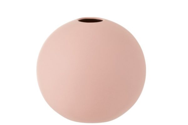 Růžová keramická váza Ball - Ø 25*23