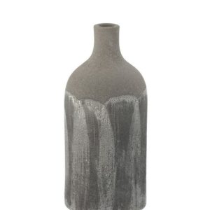 Šedá granitová dekorační váza Transition XS - Ø 12*25 cm J-Line by Jolipa  - -