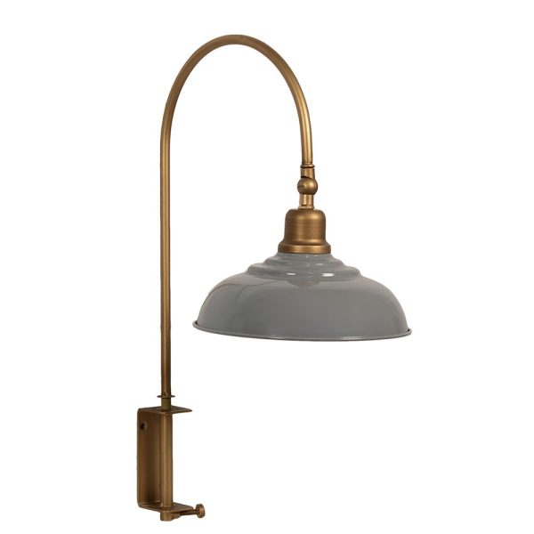 Šedá retro nástěnná lampa Millo - 33*21*48 cm E14/max 1*60W Clayre & Eef  - -