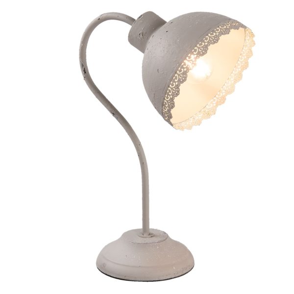 Šedá stolní lampa Ancient - 15*25*35 cm Clayre & Eef  - -