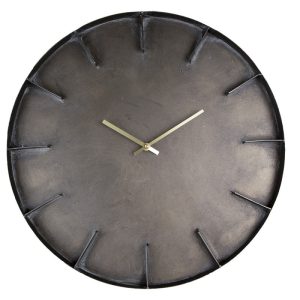 Šedé antik nástěnné kovové hodiny Philco - Ø 49*5 cm / 1*AA Clayre & Eef  - -