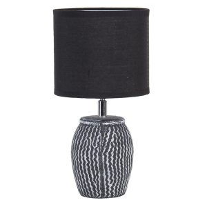Šedivo černá stolní lampa Gulio - Ø 15*29 cm / E27 Clayre & Eef  - -