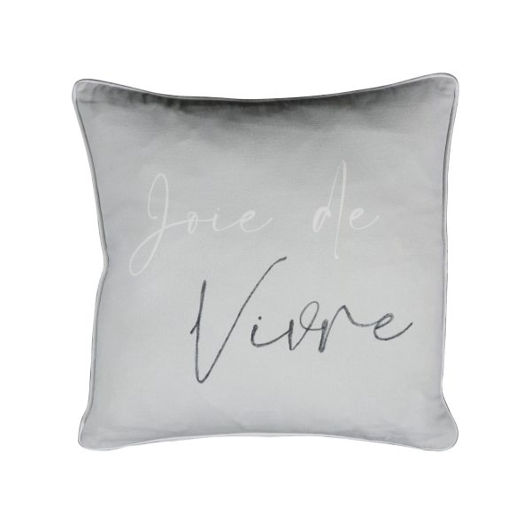 Šedý polštář Joie de Vivre - 45*45 cm Mars & More  - -