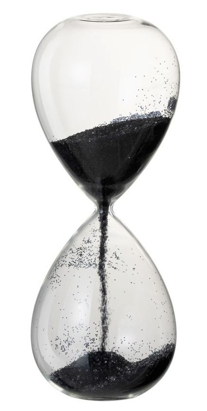 Skleněné přesýpací hodiny Hourglass - Ø 13*32 cm J-Line by Jolipa  - -