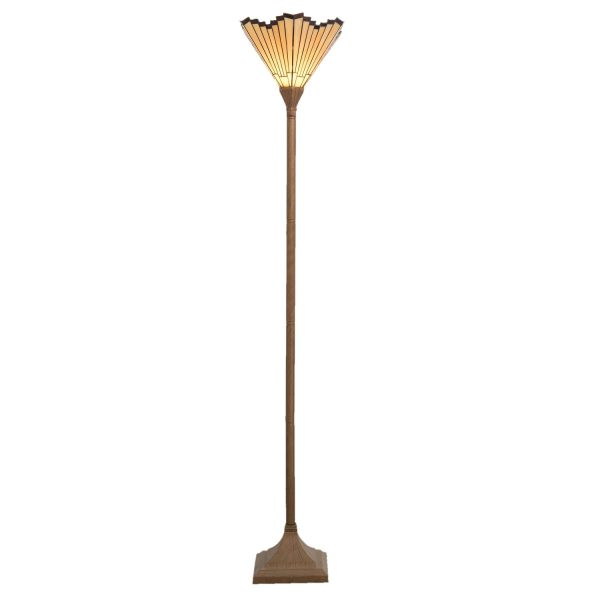 Stojací lampa Tiffany - 37*37*183 cm Clayre & Eef  - -