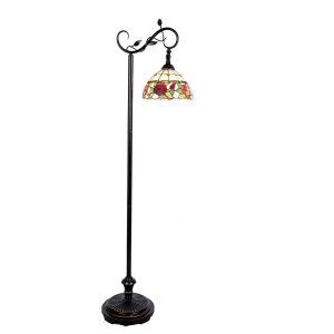 Stojací lampa Tiffany Rosalin - 40*27*152 cm / E27/60w Clayre & Eef  - -