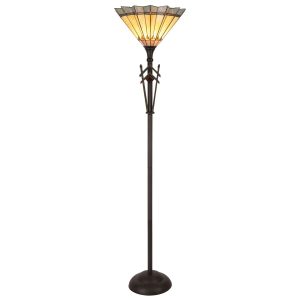 Stojací lampa Tiffany- Ø 45*182 cm 1x E27 / Max 60W Clayre & Eef  - -