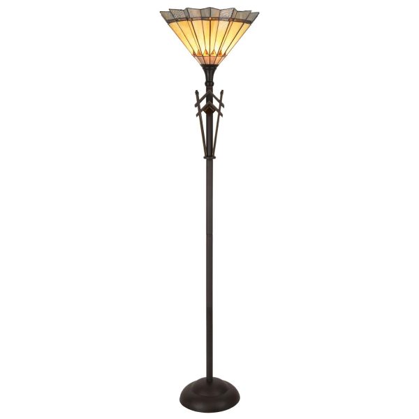 Stojací lampa Tiffany- Ø 45*182 cm 1x E27 / Max 60W Clayre & Eef  - -