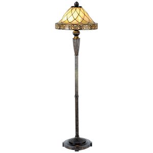 Stojací lampa Tiffany Filigree  - Ø 46*168 cm 2x E27 / Max 60W Clayre & Eef  - -