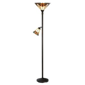 Stojací lampa Tiffany  Montaq -  Ø 30*178 cm Clayre & Eef  - -