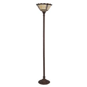 Stojací lampa Tiffany Paule – Ø 38*186 cm E27/max 1*60W Clayre & Eef  - -