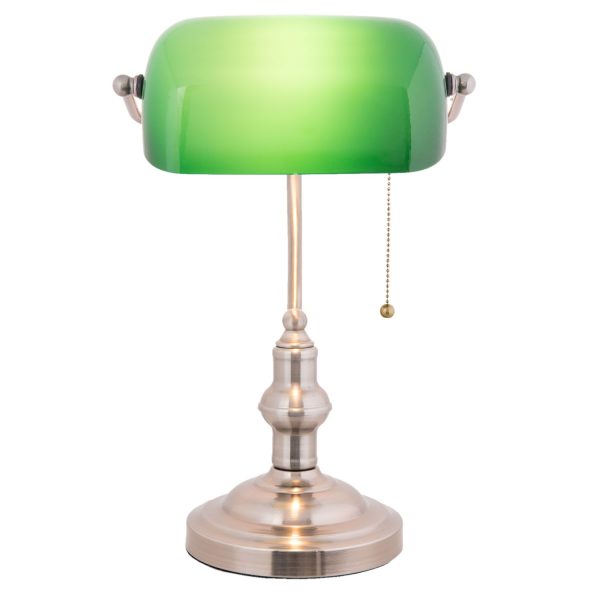 Stolní bankovní lampa GreenBank - 27*17*41 cm E27/60W Clayre & Eef  - -