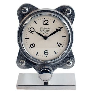 Stolní kovové stříbrné hodiny - 19cm Colmore by Diga  - -