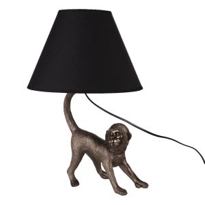 Stolní lampa Monkey s černým stínidlem - 29*27*43 cm E27 Clayre & Eef  - -