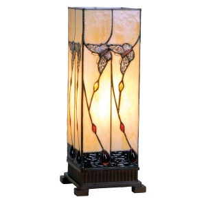 Stolní lampa Tiffany Nature - 18*45 cm 1x E27 / Max 40W Clayre & Eef  - -