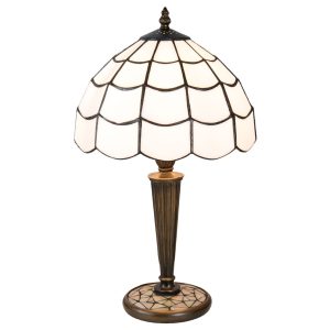 Stolní lampa Tiffany - Ø 25*43 cm / E27/max 1*40W Clayre & Eef  - -
