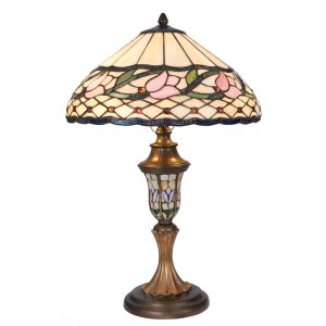 Stolní lampa Tiffany Lovely Tulip - Ø 40*60 cm Clayre & Eef  - -