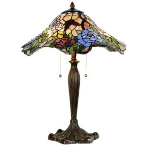 Stolní lampa Tiffany - Ø 46*60 cm 2x E27 Clayre & Eef  - -