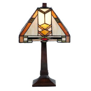 Stolní lampa Tiffany Arrow - 22*22*38 cm 1x E14 / Max 40W Clayre & Eef  - -