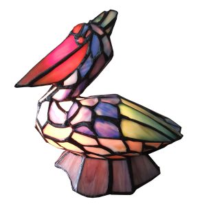 Stolní lampa Tiffany Bird - 24*19*31 cm Clayre & Eef  - -