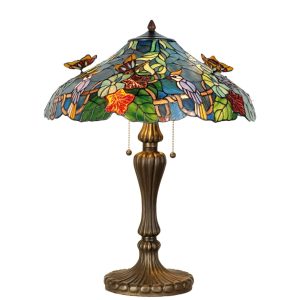 Stolní lampa Tiffany Butterfly - Ø 52*65 cm Clayre & Eef  - -