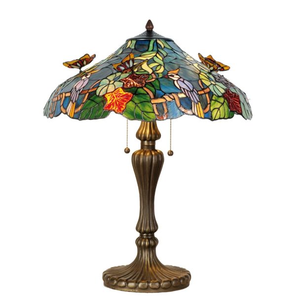 Stolní lampa Tiffany Butterfly - Ø 52*65 cm Clayre & Eef  - -