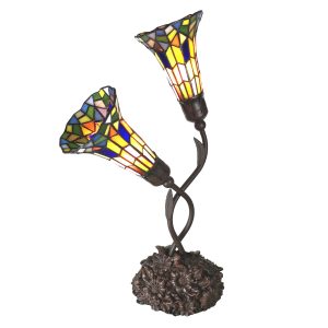 Stolní lampa Tiffany Carole - 46*28*63 cm Clayre & Eef  - -