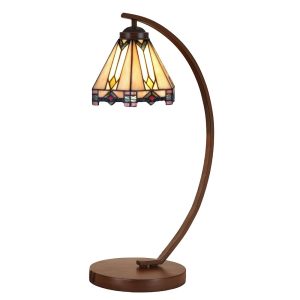 Stolní lampa Tiffany Daira - Ø 20x57 cm E27/max 1x60W Clayre & Eef  - -