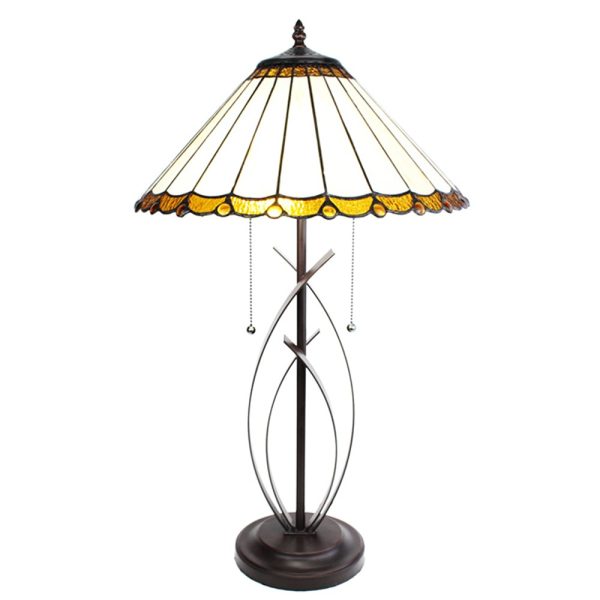 Stolní lampa Tiffany Elegant - 41*69 cm E27/max 2*60W Clayre & Eef  - -